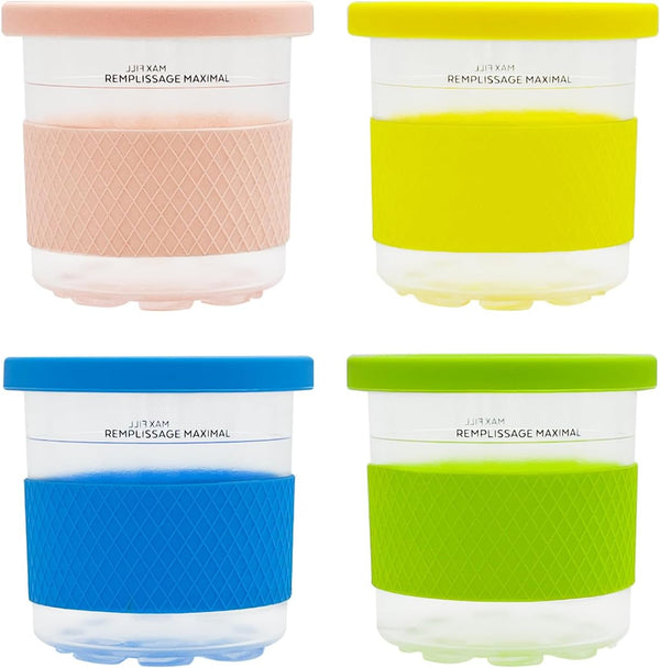 Ninja Creami Ice Cream Maker Containers with Lids, 16 Oz Pint Replacement,