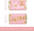 Pink and Gold Sweet 16 Birthday Party Mini Chocolate Candy Bar Wrappers - 42 Count, Sweet Sixteen Party Favor
