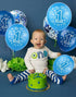 BEISHIDA 1st Boy Happy Birthday Decorations, 12 Inch Large Navy Blue Confetti Balloons, Perfect for Baby 1st Birthday