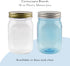 Cornucopia Brands 16oz Plastic Mason Jars, 8-Pack, Blue with Silver Metal Lids, BPA-Free, 2-Cup Capacity