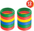 7.5 Inch 12 Pack- ArtCreativity Building Block Bracelets for Kids- Colorful Stretchy Rubber Wristbands for Boys