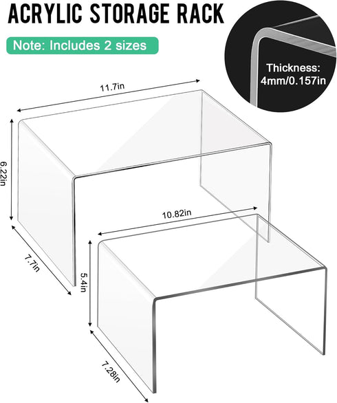 Sahasea Set 4 Countertop Acrylic Cabinet Organizer, of Clear Shelf Organizer for Kitchen Pantry Organizers and Storage