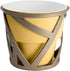 5 Inch The HC Companies Indoor Plant Pot with Stand Small Honey Colored Curio Planter with a Geometric Stand in an