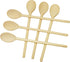 10 Inch Long Wooden Spoon Set by BICB, Natural Beechwood Mixing Spoons, Set of 6 for Cooking