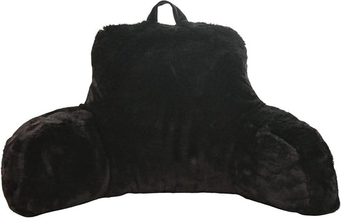Meeting Story Reading Pillow Bed Rest Pillow with Arms Rabbit Fur for Adults Teens Back Incline Rest Sitting up