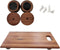 Wooden Cutting Board Feet with Non-Slip Silicone for Butcher Block, Wooden Cutting Board Legs with Screw