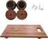 Wooden Cutting Board Feet with Non-Slip Silicone for Butcher Block, Wooden Cutting Board Legs with Screw