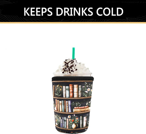 YR 3 Pack Reusable Neoprene Insulator Sleeve for Iced Coffee Cups, Coffee Coolies sleeves for Iced & Hot Drinks, Cold
