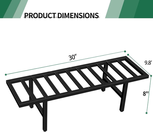LLAXERGU 1-Tier Plant Stand Indoor Outdoor, Heavy Duty Iron Pedestal Stands Metal Plant Stand for Indoor Outdoor