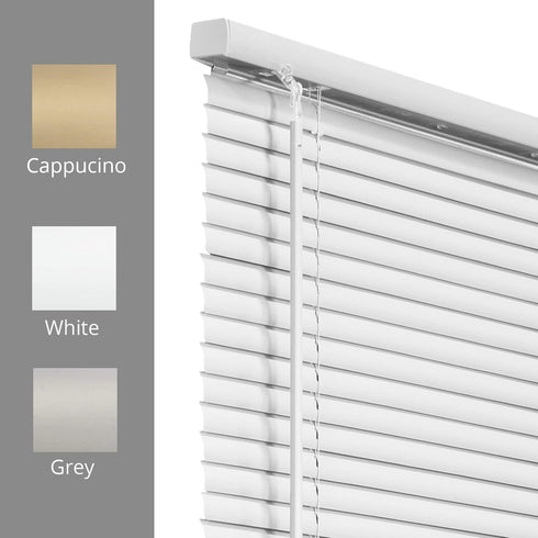 CHICOLOGY Mini Blinds for Windows, Horizontal Window Blinds, Gloss White, 24"W X 36"H, Blinds & Shades for Doors