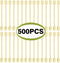 500 PCS Disposable Tiny Coffee Spoon, Beige Plastic Stir Cocktail Sticks, Mini Tea Stirrer