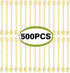 500 PCS Disposable Tiny Coffee Spoon, Beige Plastic Stir Cocktail Sticks, Mini Tea Stirrer