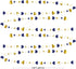 52Ft Valentines Day Party Decorations - Navy Blue Gold Love Heart Garland, Royal Blue Gold Hanging Streamer Banner for