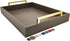 Decorative Coffee Table Tray, Ottoman Tray for Breakfast, Drinks, Serving Platter with Champagne Gold Handles