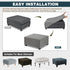 NeColorLife Velvet Ottoman Cover Square Storage Ottoman Slipcover Thick Stretchable Footrest Stool Covers with Elastic