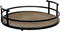 Stratton Home Decor Metal and Wood Round Tray | Wooden Coffee Table