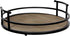 Stratton Home Decor Metal and Wood Round Tray | Wooden Coffee Table