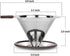 Pour Over Coffee Dripper, Reusable Paperless Filter, Professional Stainless Steel Drip Cone for 1-2 Cups