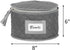 Stack Store Plus More China Storage Quilted Case for Dessert Plates, Bowls, Small Plates, Gray, 8" W x 6" H