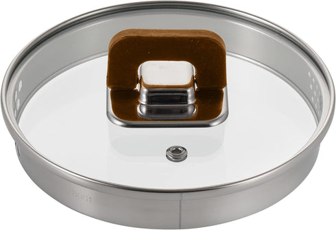NutriChef 3.1 Quart Saucepan Pot-See-Through Tempered Glass Lids, Works with Model: NCCWSTKBR (Brown), One Size by Dana Trading
