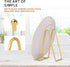 LIONWEI LIONWELI Decorative Plate Stand Holder, Picture Frame Stand, Gold Easel Display Stand