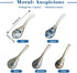 5pcs Ceramic Asian Soup Spoons, Deep Oval Hook Non-slip Japanese Spoons for Rice, Ramen, Pho, and Miso Soup