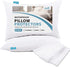 4 Pack Pillow Protectors with Zipper, Breathable & Noiseless, 100% Waterproof Pillow Cases, Standard Size White