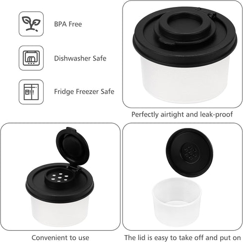Accmor Salt and Pepper Shakers, Mini Salt Shaker to go Moisture Proof Salt Pepper Shakers Spice Container Dispenser