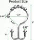 Amazer Shower Curtain Rings - Rust-Resistant Metal Double Hooks for Bathroom Shower Curtain Rod, Chrome, Set of 12