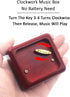 Sinzyo Music Box Vintage Musical Box Gift for Birthday, Valentine's Day, Christmas Day (Wine Red Box)