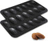2 Pack Madeleine Pan, Heavy Duty Nonstick 12-Cavity Spherical Scallop Bakeware for Oven Baking