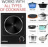 CUSIMAX Single Burner Electric Hot Plate, 1500W Adjustable Temperature Cooktop, Portable Stainless Steel Countertop