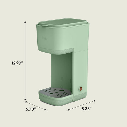 6oz 14oz, 1000 BELLA Single Serve Coffee Maker, K Cup & Coffee Ground Compatible with Removable, Adjustable Drip Tray
