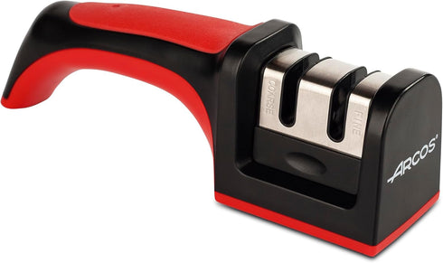 Arcos Sharpeners Manual Knife Sharpener Tool - Made of ABS + TPE, Keep Your Knives Razor Sharp