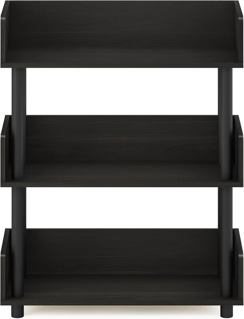 Furinno Turn-N-Tube 3-Tier Toolless Freestanding Display Rack, Espresso