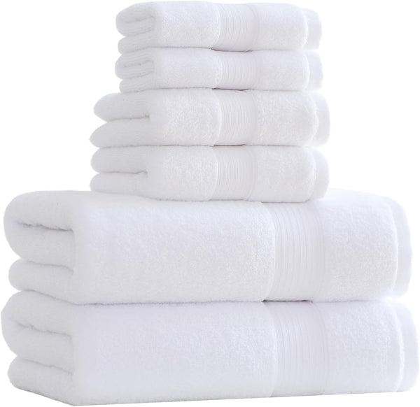 27x55 Bath Towels Set 100 Percent Cotton 650GSM Luxury Super Soft Absorbent