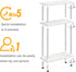 3-Tier Apicizon Small Narrow Side Table, Skinny End Table with Storage Shelf, Slim Nightstand Bedside Table for Small