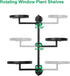3 Rotating Window Wall Plant Shelves Stand Holder, Tiered Metal Floating Plant Shelf Hanger Indoor , Window Sill Gifts