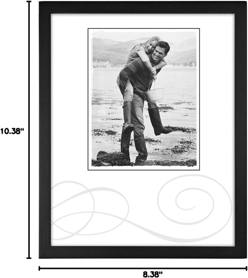 Malden International Designs Black Concept Wood Picture Frame, 8x10