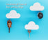 Meyerascal White Cloud Magnetic Key Holder for Wall, Strong Magnetic Keychain Organizer, Easy to Install