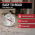 CDN Ovenproof Meat Thermometer, NSF Certified Pro Accurate, 2" Dial, Waterproof, Easy-to-Read