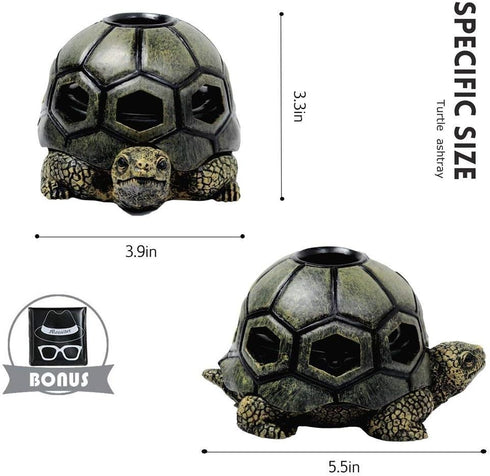 Monsiter QE Turtle Ashtrays - Cute Ash Tray for Home and Outdoor Use