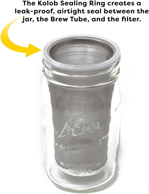 Brew Tube Cold Brew Coffee Filter - Stainless Steel Reusable Mesh for Mason Jars
