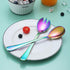 Berglander Rainbow Salad Server Set, Stainless Steel with Titanium Colorful Plating, Pack of 2