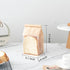 Roppolo 50 Pcs 5.1 Inch Bread Bags with Tin Tie, Small Loaf Bags Made Of Brown Cotton Paper, Storage Packing Bag with Clear Window for Bakery, Cafe, Homemade Bread