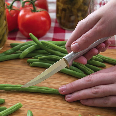 Rada Cutlery Heavy Duty Paring Knife, 7-1/8 Inches, Silver Aluminum Handle with Stainless Steel Blade