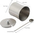 Stainless Steel Sugar Bowl Seasoning Jar with Cover Spoon, Condiment Pot for Salt, Sugar, Pepper, Kitchen Gadgets