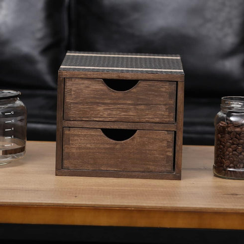 Drawer Organizer Coffee Pod Holder, Kitchen Cutlery Storage Accessories, K-Cup Drawers with Detachable Wooden Partition