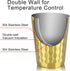 Beasea 15oz Stainless Steel Cups, 4 Pack Gold Double Wall Insulated Drinking Tumblers