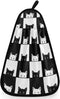 visesunny Black and White Cat Kitchen Dish Towel with Hanging Loop, Absorbent Hand Towel for Cleaning & Drying